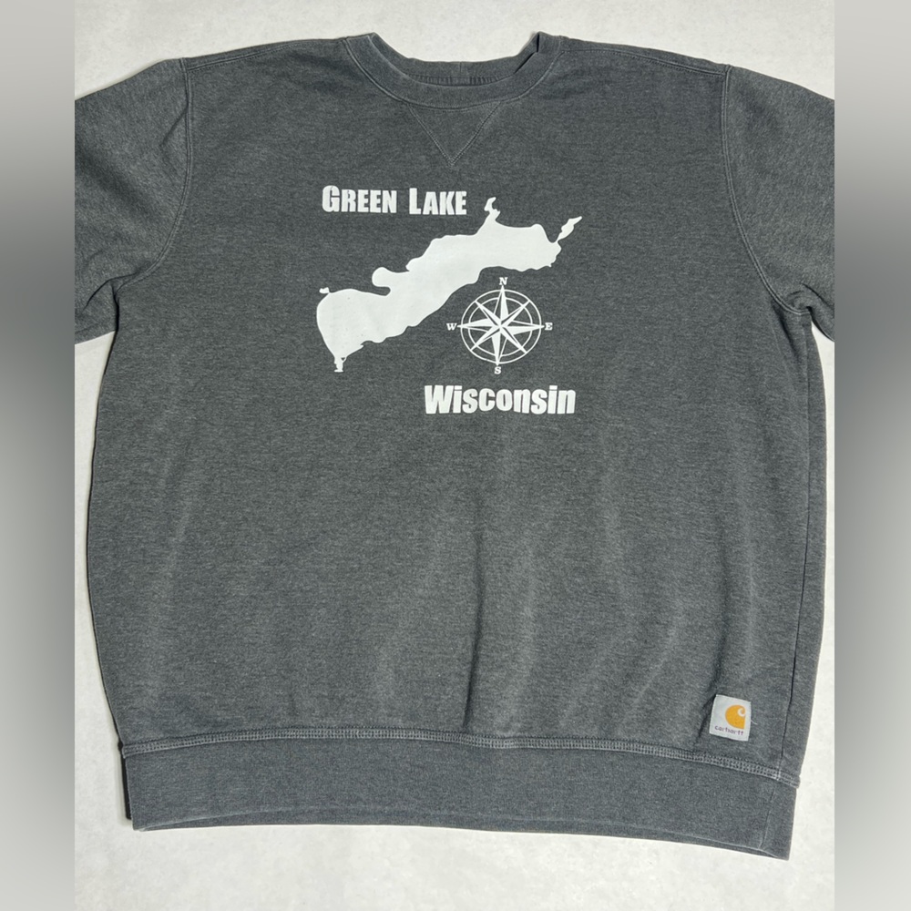 Green Lake Wisconsin Carhartt sweater size XL.